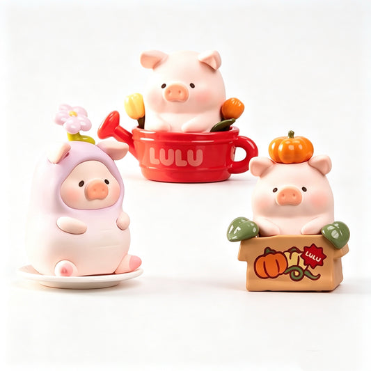 Lu-lu Pig Flower Room Series Mini Bean Figures