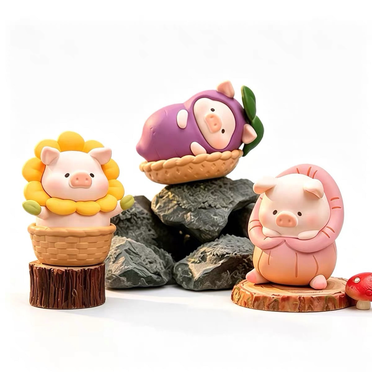 Lu-lu Pig Flower Room Series Mini Bean Figures