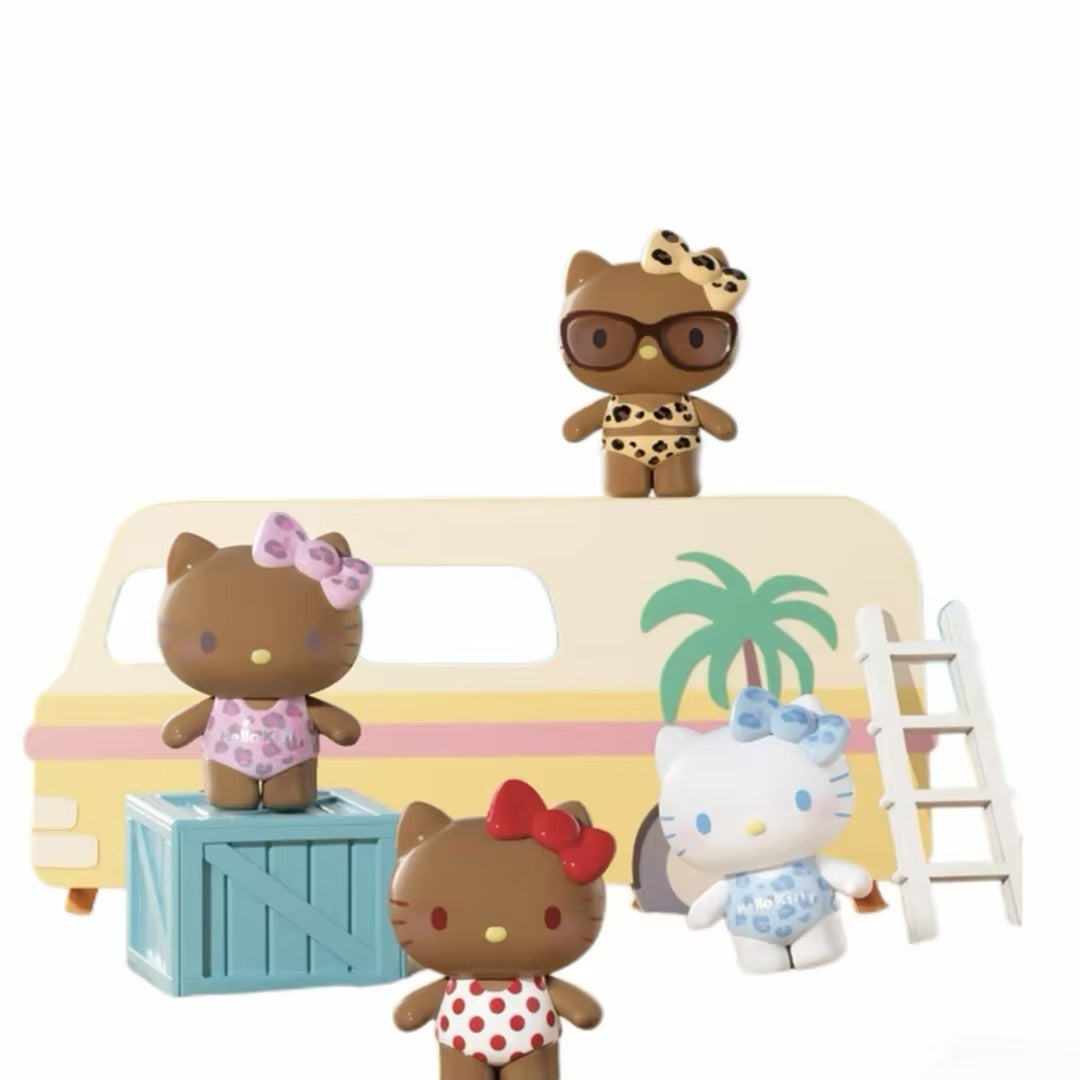 He-llo Ki-tty Swimsuit Party Series Mini Bean Figures