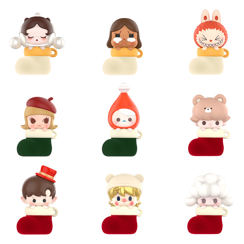 POP BEAN Christmas Sock Series PVC Figures Set