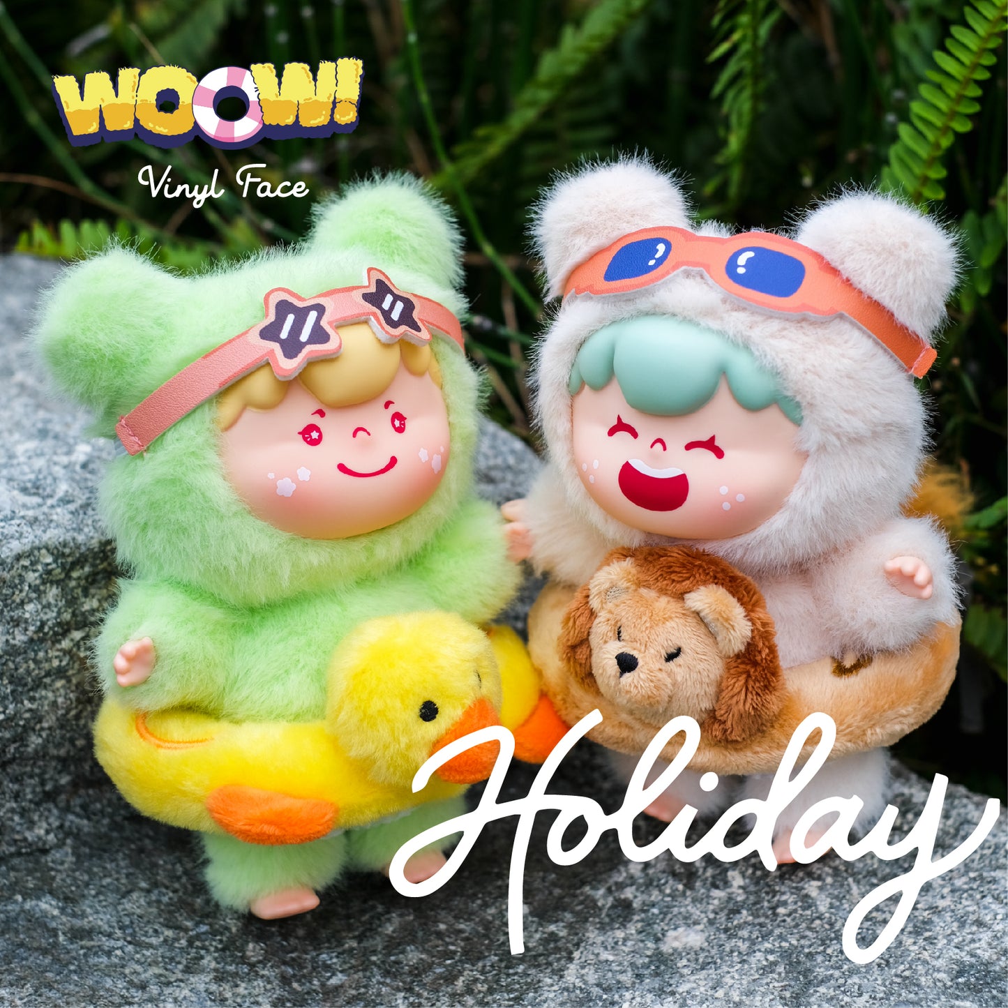 WOOW Happy Holiday Vinyl Face Series Plush Dolls