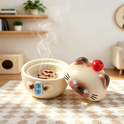 Lucky Cat Incense Burner Series Figures